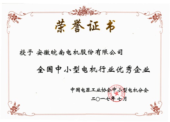 世界杯网站平台站线登录入口-世界杯(中国)
：2017年全国中小型电机行业优秀企业