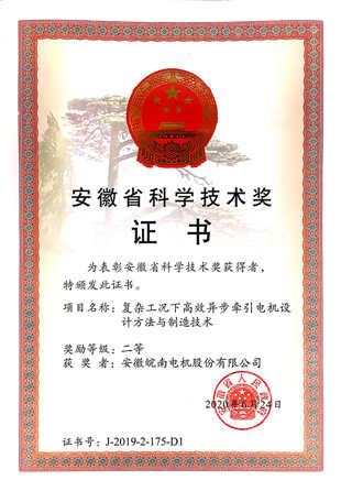 2019年安徽省科技进步二等奖:世界杯网站平台站线登录入口-世界杯(中国)
:&ldquo;复杂工况下高效异步牵引电机设计方法与制造技术&rdquo;
